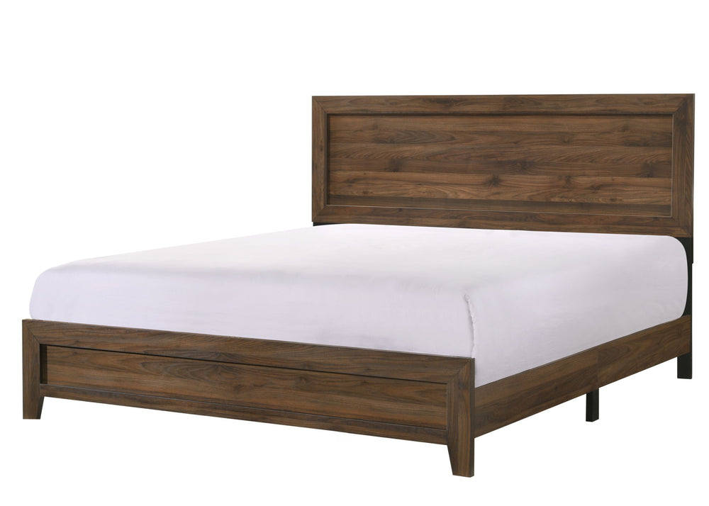 Millie - King Bed In One Box - Brown Cherry
