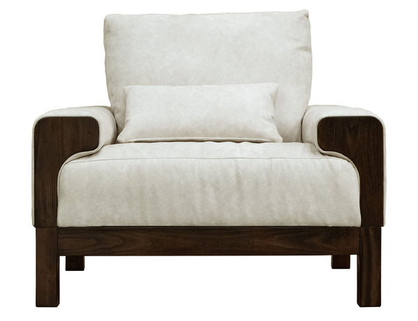 Raramuri - Armchair - White / Dark Brown