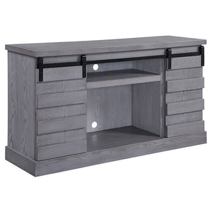 Amrita - TV Stand With Fireplace - Gray Oak