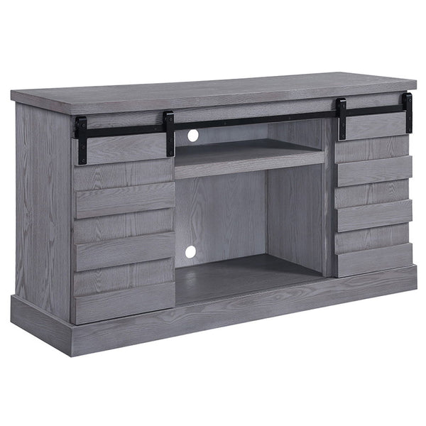 Amrita - TV Stand With Fireplace - Gray Oak