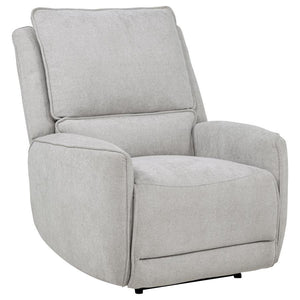 Sylmar - Chenille Upholstered Power Recliner Gray Reclining Chairs