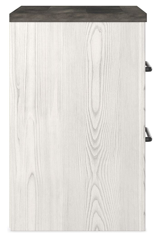 Gerridan - Two Drawer Night Stand - White / Gray