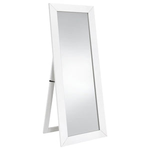 Cadence - Tempered Glass Full Length Mirror White