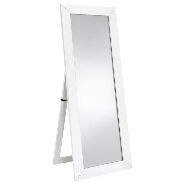 Cadence - Tempered Glass Full Length Mirror White