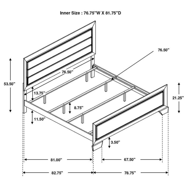 Kauffman - Panel Bed