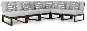 Beachloft - Outdoor Sectional Black 6 Pc. Sectional