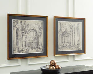 Downyard - Wall Art Set (Set of 2) - Black / Beige