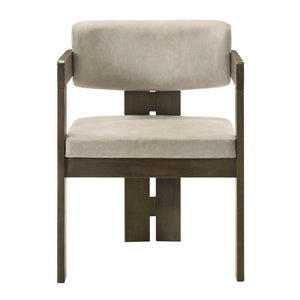 Destin - Side Chair - Light Gray Fabric & Walnut