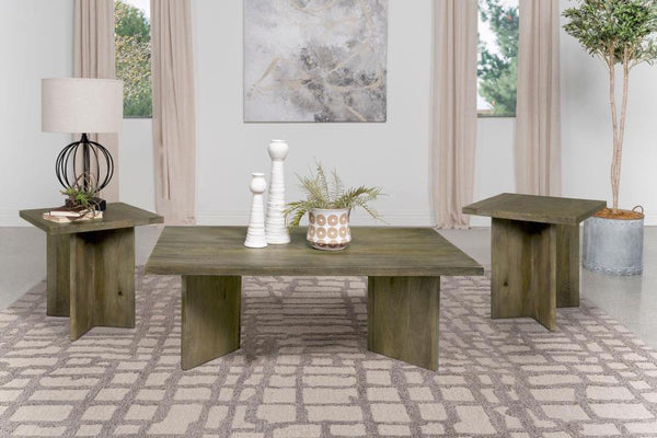 Andando - Coffee And End Table Set Dark Brown 3 Pc. Coffee Table, 2 End Tables