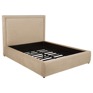 Lawson - Upholstered Platform Bed Beige Queen