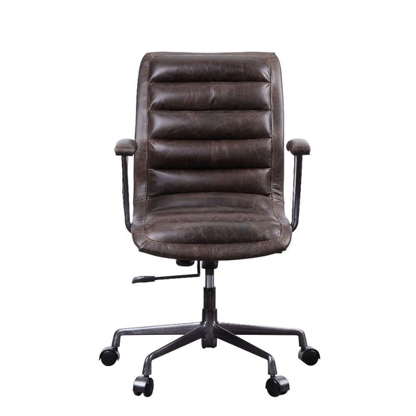 Zooey - Office Chair - Distress Chocolate Top Grain Leather