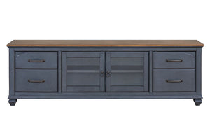 Americana - 84" TV Stand - Corduroy Blue
