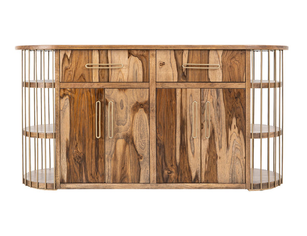 Balam - Kitchen Island With 2 Drawer & 4 Door - Light Brown