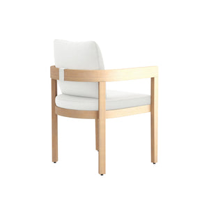 Wesley - Patio Side Chair With Cushion - White