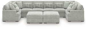 Cuddle Plush - Sectional White 10 Pc. Sectional With 2 Oversized Ottomans