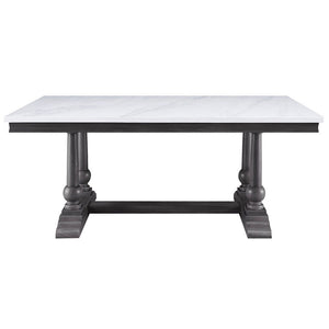 Yabeina - Dining Table - Marble Top Top & Gray Oak