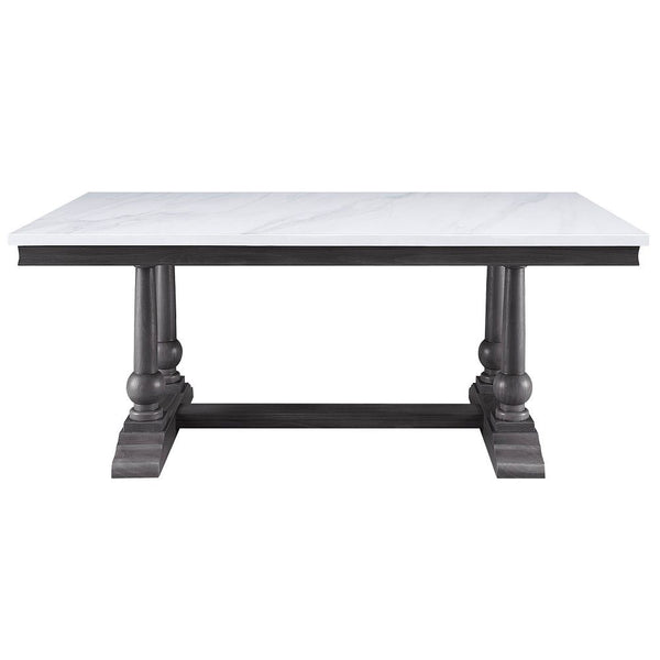 Yabeina - Dining Table - Marble Top Top & Gray Oak