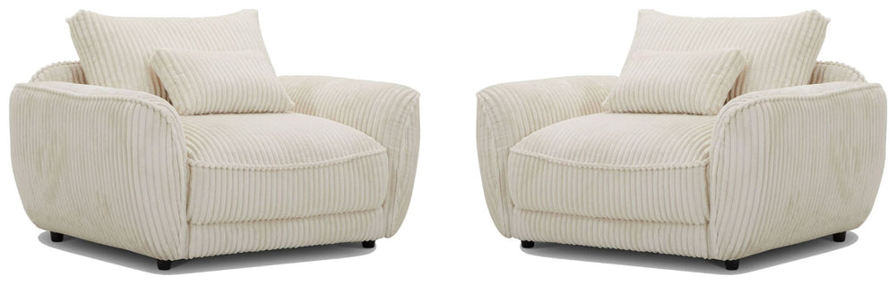 Utopia - Chair and A Half With Lumbar Pillow Beige 2 Pieces