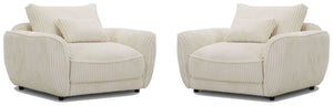 Utopia - Chair and A Half With Lumbar Pillow Beige 2 Pieces