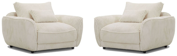 Utopia - Chair and A Half With Lumbar Pillow Beige 2 Pieces