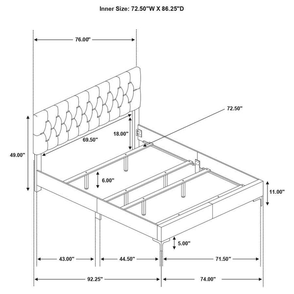 Kendall - Panel Upholstered Bed