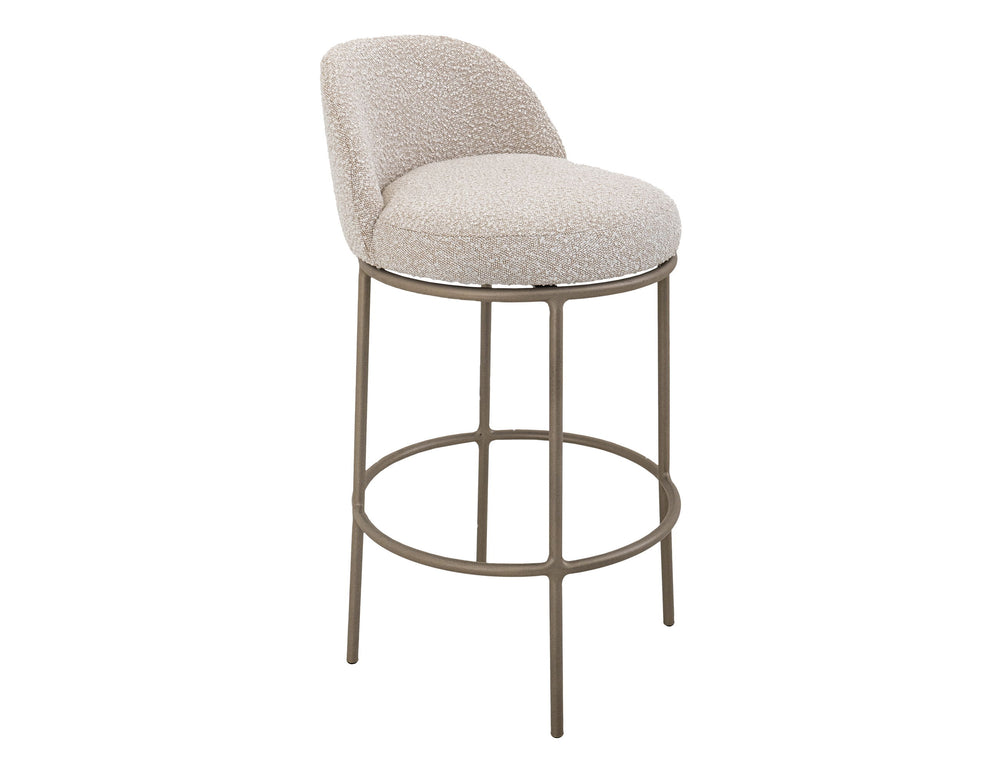 Snow - Upholstered Barstool Beige Counter Height (24"-27")