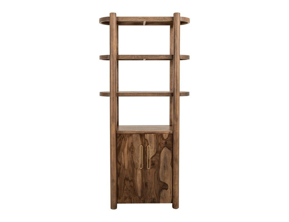 Balam - Wall Unit With Electric Fireplace Insert - Light Brown