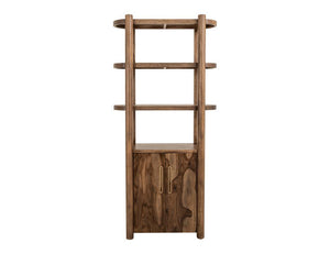 Balam - Wall Unit With Electric Fireplace Insert - Light Brown