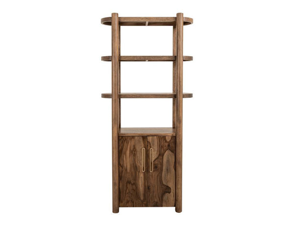 Balam - Wall Unit With Electric Fireplace Insert - Light Brown
