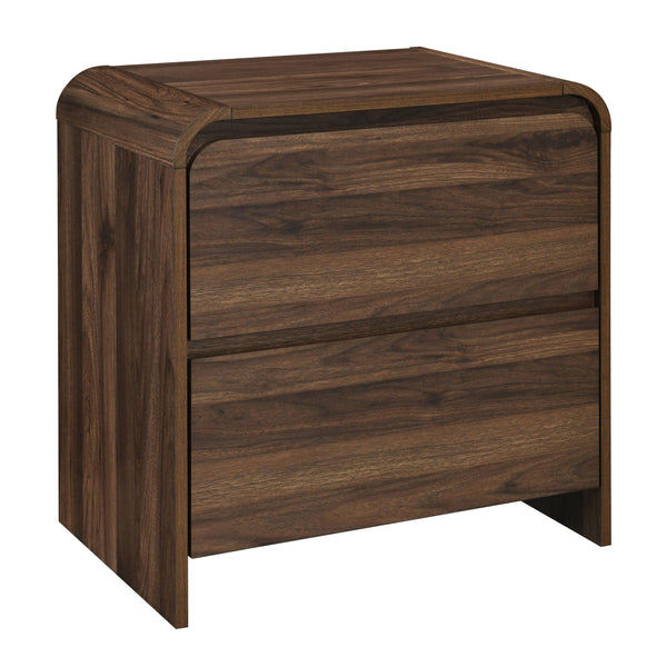 Mara - Two Drawer End Table / Bedside Table - Walnut