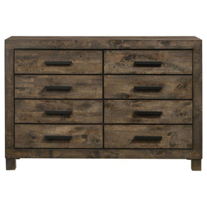 Woodmont - 8-Drawer Dresser - Rustic Golden Brown