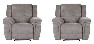 Richland - Power Recliner Bristol Grey 2 Pieces
