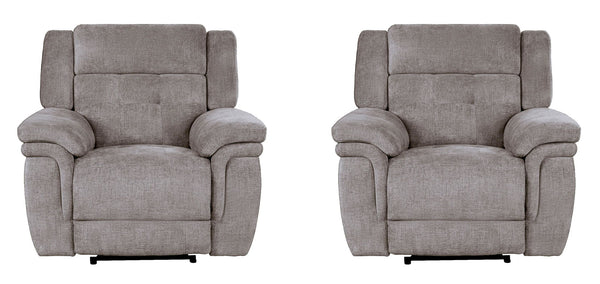 Richland - Power Recliner Bristol Grey 2 Pieces