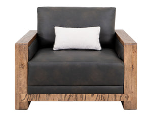 Ancora - Armchair - Dark Gray / Light Brown