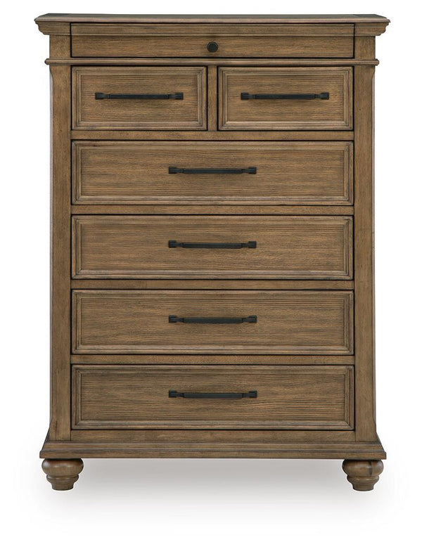 Karallin - Seven Drawer Chest - Medium Brown