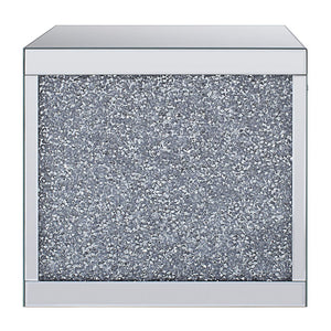 Noralie - 24" Square End Table - Mirrored & Faux Diamonds