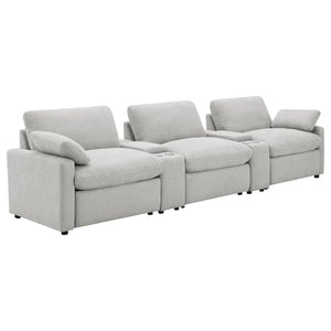 Collins - 5-Piece Power Reclining Home Theater Seating Gray