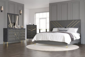 Symmetry - Bedroom Set Dark Gray