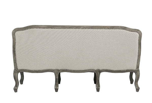 Tania - Sofa With 3 Pillows - Cream Linen & Gray
