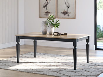 Brenkerton - Grayish Brown / Black - Rectangular Dining Room Table