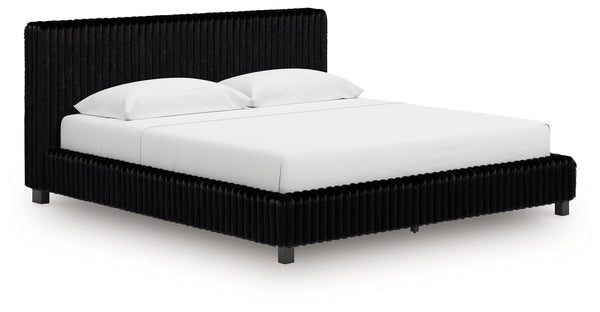 Zuraleus - Upholstered Bed Black King