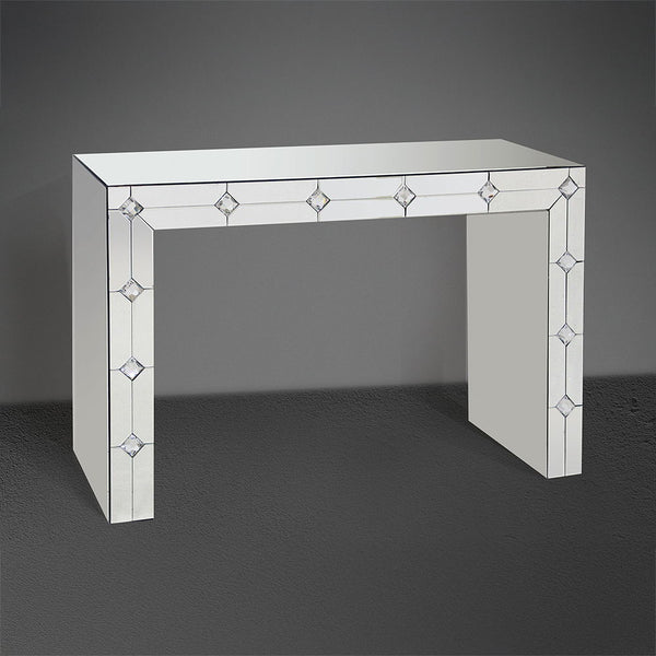 Hessa - Console Table - Mirrored & Faux Rhinestone