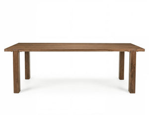 Silver - Rectangular Dining Table - Brown