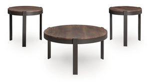 Horizon Hills - Occasional Table Set (Set of 3) - Brown / Black
