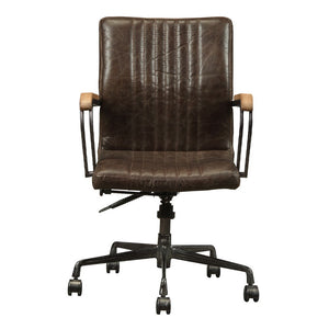 Joslin - Office Chair - Distress Chocolate Top Grain Leather