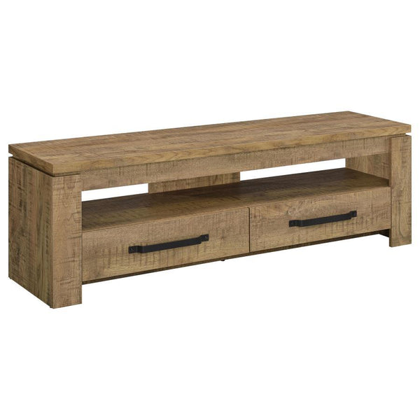 Elkton - 2-Drawer Engineered Wood 59" TV Stand Light Brown