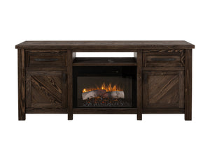 Dutton - Electric Fireplace - Rookwood Brown