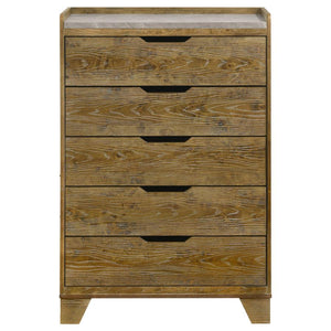 Henderson - 5-Drawer Bedroom Chest Of Drawers - Medium Oak