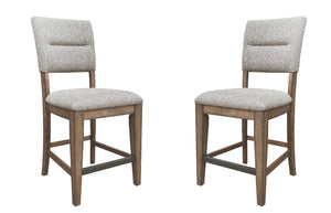 Cedar Fork - Dining Upholstered Counter Stool (Set of 2) - Smoked Arabica