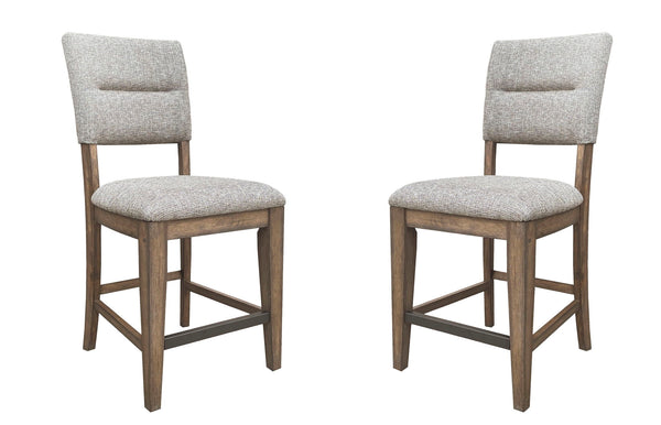 Cedar Fork - Dining Upholstered Counter Stool (Set of 2) - Smoked Arabica